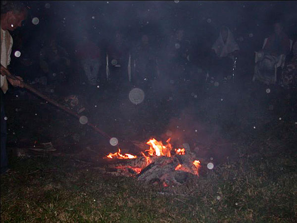Night Orbs around the fire 